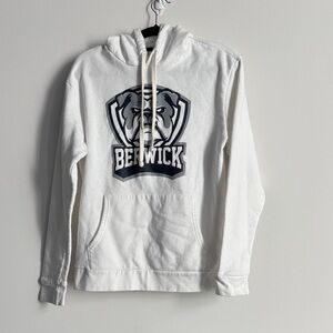 Next Level Apparel White Hoodie with Graphic Size Medium